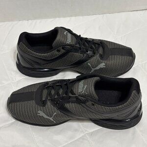 Puma Mens Size 9 Tazon 6 FM Black Gray Sneakers Running Training Shoes SoftFoam+